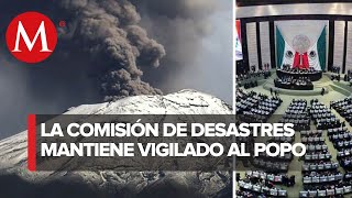 Diputados se mantienen alerta por la actividad del volcán Popocatépetl