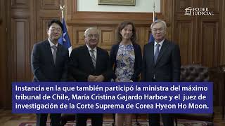 Presidente de la Corte Suprema recibe a ministro del máximo tribunal de Corea