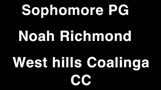 Soph Pg Noah Richmond Juco Highlights