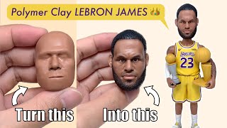 Polymer Clay Sculpture: LeBron James, the full figure sculpturing process【Clay Artisan JAY】