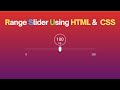 How To Make Range Slider Using HTML CSS And JavaScript | Web Development Tutorials