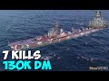 World of WarShips | Shimakaze | 7 KILLS | 130K Damage - Replay Gameplay 4K 60 fps