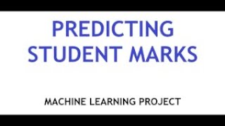 Student Marks Prediction using python and Machine learning | ICRL Python |
