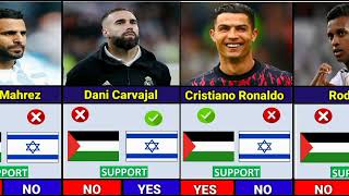 Israel Vs Palestine : Famous Footballers Who SUPPORT Palestine or Israel / Country Comparison #free