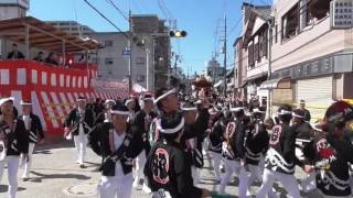 2015岸和田だんじり祭り・旧市地区本宮　沼町①小門・貝源やりまわし（平成27年9月20日）