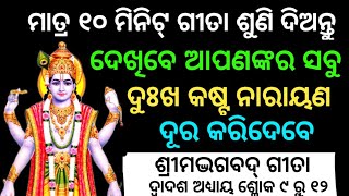 Shrimad Bhagwat Gita Chapter 12 Verse 9 To 12 ll ଗୀତା ଦ୍ବାଦଶ ଅଧ୍ୟାୟ ଶ୍ଳୋକ ୯ ରୁ ୧୨