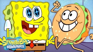 Every Krabby Patty in NEW SpongeBob Episodes 🍔 | 60 Minute Compilation | SpongeB
