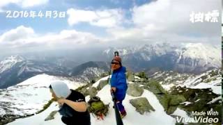 西穂高 独標 360°view 2016年4月3日　Northern Alps of Japan