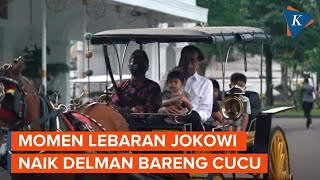 Momen Libur Lebaran Jokowi Bermain Bersama Cucu dan Sapa Warga