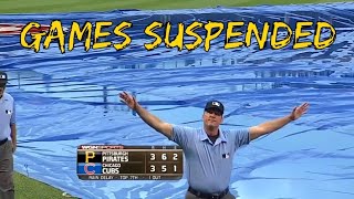 MLB Games Suspended