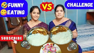 Crab Curry Rice Eating Challenge | Competition| Asmr eating challenge telugu| How to eat crabs #fun