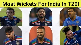 Most Wickets For India In T20I | Best Bowler In T20I | Yuzvendra chahal, Jasprit Bumrah #shorts