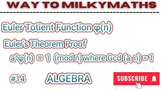 Euler's Theorem Proof | Euler Totient Function | Tamil | ALGEBRA | #14