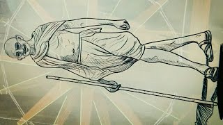 How to draw Mahatma Gandhi easy step by step || pencil sketch || Sai Artzz