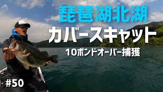 カバースキャットで琵琶湖北湖に挑む10ポンドオーバー捕獲！琵琶湖北湖2021.5.1