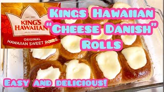 Kings Hawaiian “Cheese Danish” Rolls 😋Yum!#kingshawaiianrolls #cheesedanish #eatathome #easyrecipe