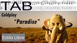 Coldplay Paradise guitar fingerstyle tab