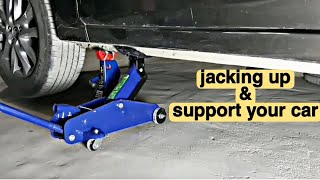 الطريقه الآمنه لرفع و تحميل السياره عن الأرض How to jack a car safely