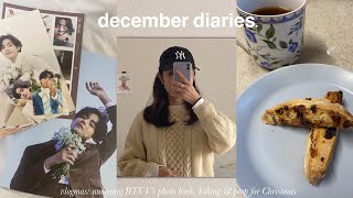 VLOGMAS: テテの写真集が届いた🫶, unboxing BTS V’s photo book, baking \u0026 getting ready for Christmas