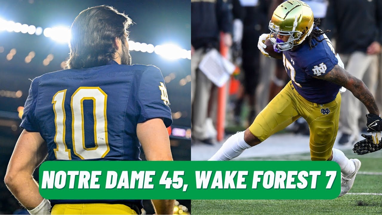 POSTGAME REACTION: Notre Dame Freshmen WRs SHINE In 45-7 Win Vs Wake ...