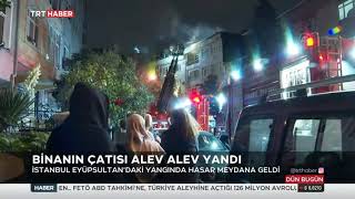 İstanbul Eyüpsultan'da Çatı Yangını 22.09.2021 TURKEY