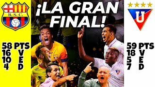 Liga de Quito vs Barcelona SC La Gran Final | Estadisticas como Llegan LDU y BSC Liga Pro 2020