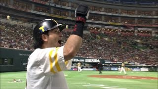 【プロ野球パ】この試合2発目は逆方向へ！松田が試合を決める第10号3ランHR 2015/05/21 H-Bs