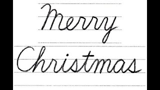 筆記体で書こう Merry Christmas in cursive(long)