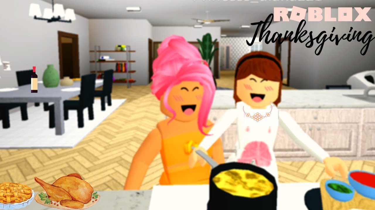 Thanksgiving Family Dinner Roblox Bloxburg Youtube