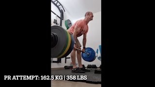 Testing my max in the Deadlift | 162.5 KG Deadlift PR Attempt | New PR | +5 KG PR | x2 bodyweight