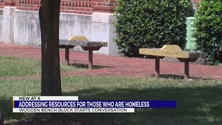 Homeless men say new park bench blocks that deter public sleeping send a harsh message