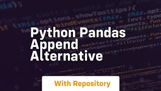 python pandas append alternative