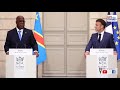 CONFERENCE DE PRESSE MACRON FELIX TSHISEKEDI Paris