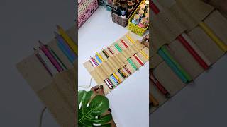 DIY Homemade wrap pencil ✏️ case 👝 ...WOW 😱 Ice cream stick Re-use idea 💡 #short