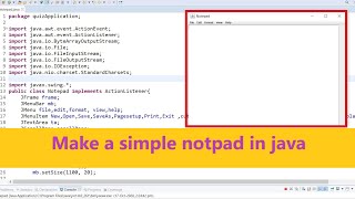 How to make simple notepad application in java | programmer land | simple java project