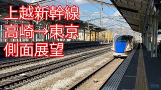 上越新幹線 高崎→東京 側面展望(進行方向右側)