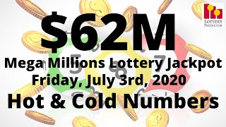 Mega Millions Hot & Cold Numbers - 3rd July 2020