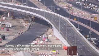 The opening of a 570m long bridge of three lanes on Al Khaleej Street.