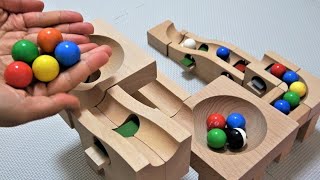 Marble Run ASMR ☆ KADEN KADEN ! Kugelbahn like Cuboro 4 ways original COURSE. Summary video.