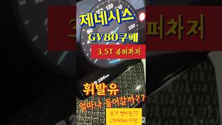 GV80쿠페 3.5T 슈퍼차저 일반휘발유 얼만큼??? (feat.초기연비)