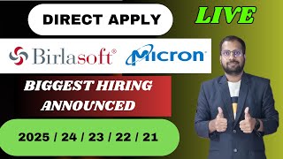 Birlasoft Hiring Announced   BIGGEST Opportunity For Freshers   Microsoft, Micron, eClerx Jobs