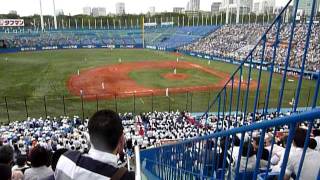 2011都大会決勝戦：１回裏攻撃前に日大三高より早実にエール