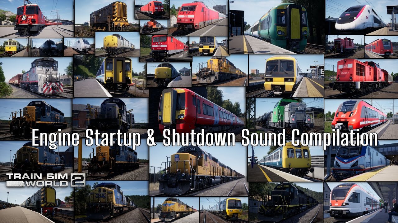 Train Sim World 2 Engine Startup Shutdown Sound Compilation All