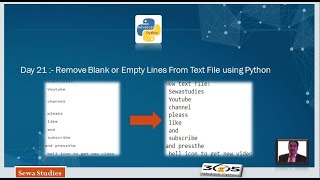 Day 21 Remove Blank or Empty Lines From Text File using Python