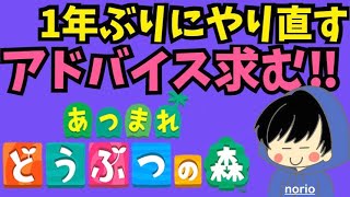 初見【アドバイス求む】１年振りにやり直すあつ森配信【あつまれどうぶつの森】