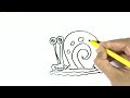 How to draw Gary the Snail-SpongeBob SquarePants easy steps for children. beginners