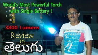 World's Most Powerful Torch with Single Battery Review in Telugu...