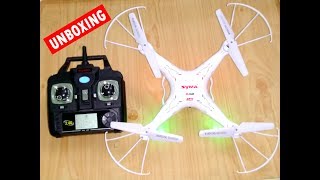 DRONE SYMA X5C UNBOXING AND REVIEW  ||  Cheapest \u0026 Best Drone for Beginners!!!