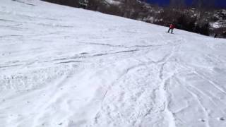 Jill skiing.