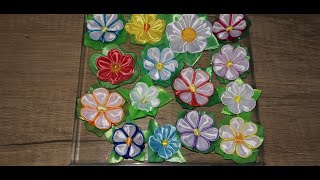 Kanzashi satin ribbon flowers / Flower  Decoration / DIY/ handmade / homemade